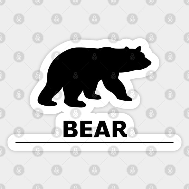 Warning Bear Sticker by NineBear